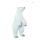 Ours polaire debout scintillant en polystyrène / fourrure synthétique Color: blanc Size: 80x32x34cm