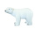 Eisbär mit Glitter, aus Styropor/Kunstfell     Groesse:73x25x43cm    Farbe:weiß