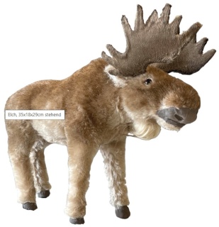 Moose standing - Material:  - Color: brown - Size: 35x18x29cm