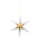 Étoile pliante 6 pointes  avec cintre en papier Color: blanc/doré Size: 40cm