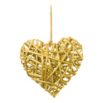 Coeur tressé  en bois de saule Color: or Size: 20cm