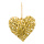 Wicker heart  - Material: out of willow - Color: gold - Size: 20cm