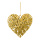 Flechtherz aus Weidenholz, mit Hänger     Groesse:30cm    Farbe:gold