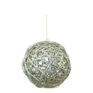 Wicker ball  - Material: out of willow - Color: silver - Size: 30cm