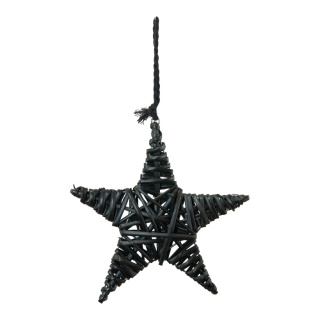 Étoile tressée  en bois de saule Color: noir Size: 20cm