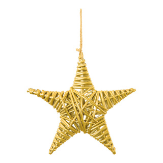 Wicker star  - Material: out of willow - Color: gold - Size: 30cm