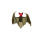 Chauve-souris ailes mobiles + son Yeux clignotant en rouge avec cintre Color: noir/brun Size: 90x35cm