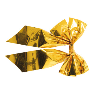 Foil bow with 4 loops - Material: made of pvc-foil - Color: gold - Size: 30x22cm