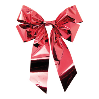 Foil bow with 4 loops - Material: made of pvc-foil - Color: red - Size: 40x28cm