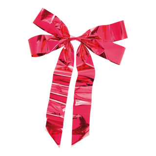 Foil bow with 4 loops - Material: made of pvc-foil - Color: red - Size: 73x55cm