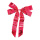 Foil bow with 4 loops - Material: made of pvc-foil - Color: red - Size: 73x55cm