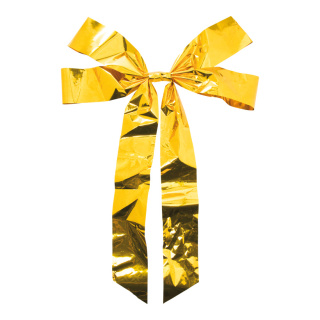 Foil bow with 4 loops - Material: made of pvc-foil - Color: gold - Size: 73x55cm