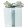 Paquet cadeau  en polystyrène Color: blanc/argent Size: 15x15cm