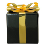 Paquet cadeau  en polystyrène Color: noir/or Size:...