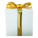 Paquet cadeau  en polystyrène Color: blanc/or...