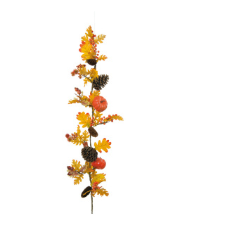 Girlande aus Kunststoff/Styropor, mit Dekoration     Groesse:120cm    Farbe:orange/braun