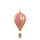 Heißluftballon aus Styropor, mit Stoffüberzug, mit Hänger     Groesse:125x50x50cm    Farbe:gold/rot/weiß