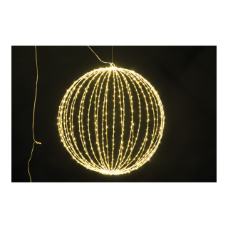 Ball with 320 micro lights for indoor - Material: made of metal - Color: white - Size: 30cm