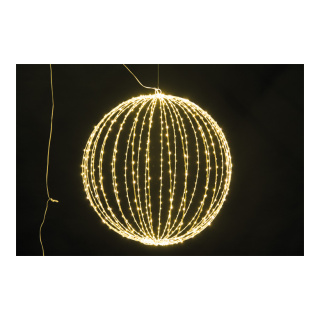 Ball with 900 micro lights for indoor - Material:  - Color: white - Size: 60cm