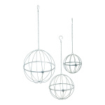 Balls 3 pcs./set, made of metal, for hanging     Size:...