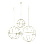 Balls 3 pcs./set, made of metal, for hanging     Size:...