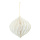 Ornament onion-shaped foldable with hanger - Material: out of paper - Color: white/gold - Size: 25cm