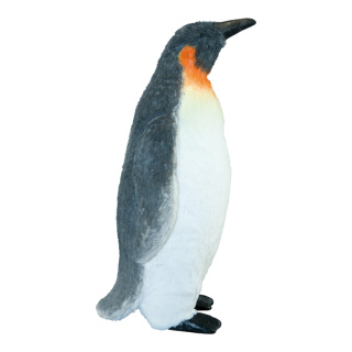 Pingouin  en polystyrène/fourrure synthétique Color: blanc/noir Size: 72x30x29cm