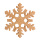 Schneeflocke aus Styropor, beglittert, mit Aufhängeöse     Groesse:20cm    Farbe:gold