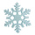 Schneeflocke aus Styropor, beglittert, mit Aufhängeöse     Groesse:20cm    Farbe:blau
