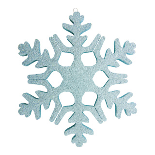 Snowflake  - Material: out of styrofoam - Color: blue - Size: 30cm