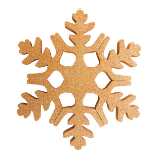 Snowflake  - Material: out of styrofoam - Color: gold - Size: 40cm