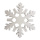 Schneeflocke aus Styropor, beglittert, mit Aufhängeöse     Groesse:40cm    Farbe:silber