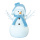 Snowman  - Material: made of styrofoam/textile/wood - Color: white/blue - Size: 69x39x16cm