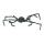 Araignée fait des bruitscourt yeux clignotants en rouge jambes pliables plastique/styrofoam/polyester Color: noir Size: 80x45cm