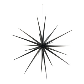 Sputnik star  - Material: made of plastic shiny - Color: black - Size: Ø 38cm