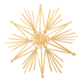 Stern aus Stroh, flach, mit Hänger     Groesse:23cm    Farbe:naturfarben
