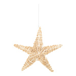 Stern aus Stroh, mit Hänger Größe:20cm,  Farbe: naturfarben