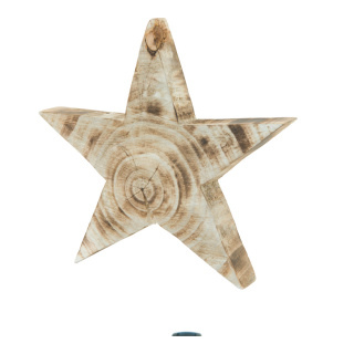 Stern aus Holz, selbststehend     Groesse:27,5x29,5x4cm    Farbe:naturfarben