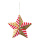 Stern aus Styropor, mit Stoffüberzug, mit Hänger Abmessung: 30x30x8cm Farbe: gold/rot/weiß