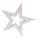 Stern aus Styropor, mit Hänger, mit Glitter     Groesse:40x40x3cm    Farbe:silber