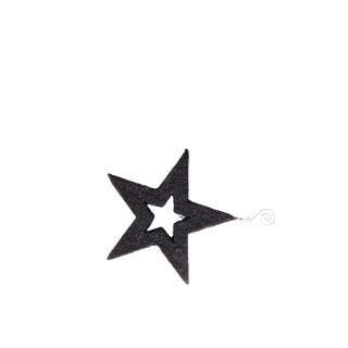 Étoile  en polystyrène Color: noir Size: 20x20x2cm