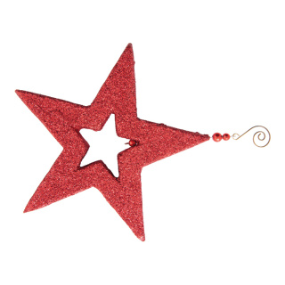 Étoile  en polystyrène Color: rouge Size: 20x20x2cm