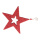 Stern aus Styropor, mit Hänger, mit Glitter     Groesse:20x20x2cm    Farbe:rot