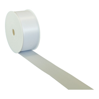 Taffeta ribbon on roll - Material: made of polyester - Color: white - Size: 50m X Ø 5cm