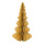 Christmas tree self-standing foldable - Material: out of paper - Color: gold - Size: 40cm