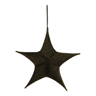 Textile star 5-pointed - Material: made of polyester - Color: black - Size: Ø 40cm