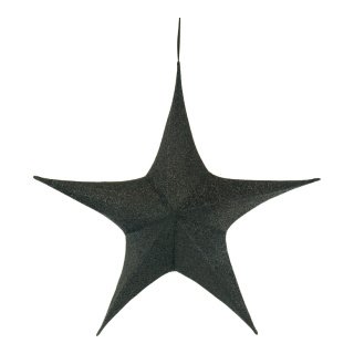 Étoile  textile 5 pointes en polyèstère Color: noir Size: Ø 110cm