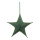 Textile star 5-pointed - Material: made of velvet - Color: green - Size: Ø 40cm