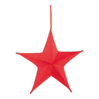 Textile star 5-pointed - Material: made of velvet - Color: red - Size: Ø 40cm