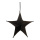 Textile star 5-pointed - Material: made of velvet - Color: black - Size: Ø 40cm